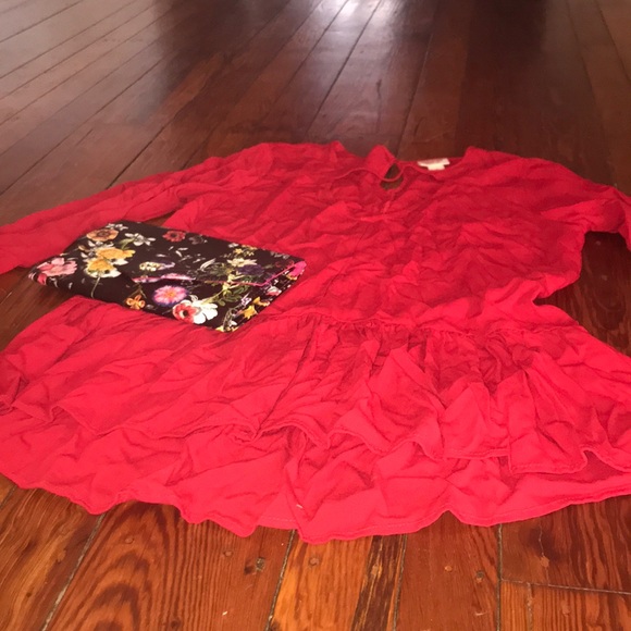 Mossimo Red Canyon Bell Sleeve Top - Picture 3 of 5